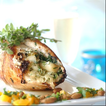 Pechuga rellena con hinojo