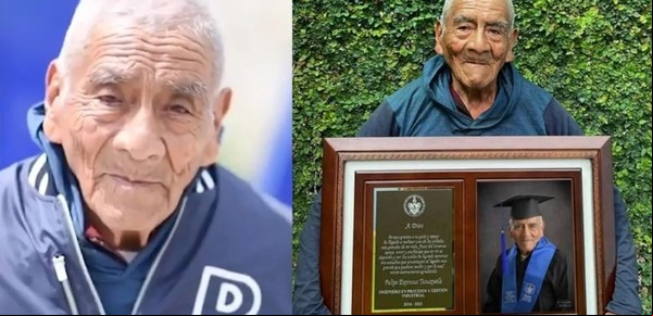 Nunca es tarde: abuelo de 84 años recibe su título universitario como ingeniero