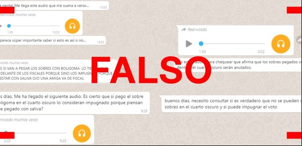 Es falso que se impugna el voto al cerrar el sobre con pegamento fuera de la vista de las autoridades de mesa