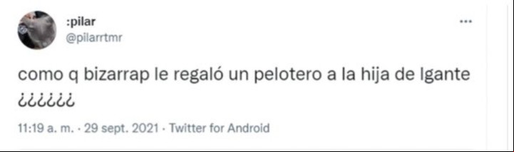 Otro comentario sobre el particular obsequio que Bizarrap le hizo a Jamaica. Captura de Twitter