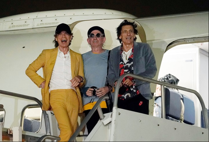 Mick Jagger, Keith Richards y Ron Wood, los tres stones que quedaron tras la muerte de Charlie Watts. Foto AP