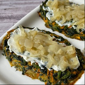 Milanesa de espinaca con zanahoria