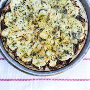 Pizza de berenjena