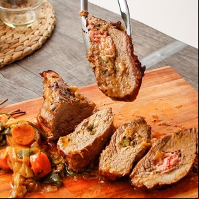 Colita de cuadril rellena al horno