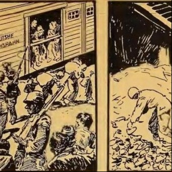 Encontraron una historieta de 1944 que mostraba el horror de los campos nazis