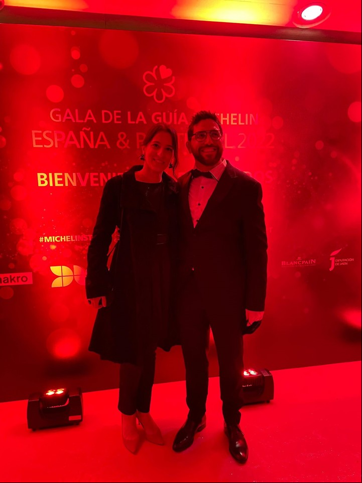 Carito Lourenco y Germán Carrizo en la ceremonia de entrega de estrellas Michelin.