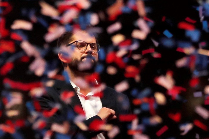 Gabriel Boric despues de su arrasadora victoria. AFP