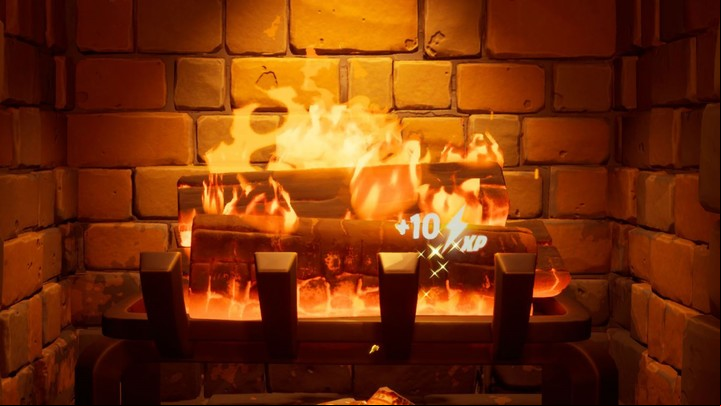 La chimenea que ofrece Fortnite.