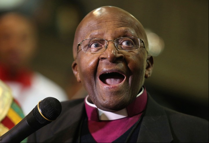 El arzobispo anglicano emérito Desmond Tutu activista sudafricano ganador del Premio Nobel de la Paz. (Foto AP/Denis Farrell, Archivo)