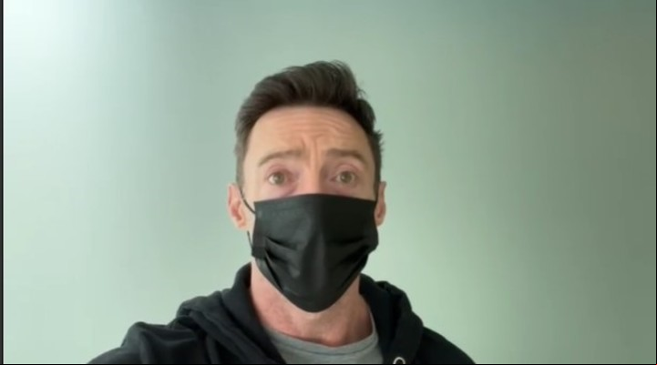 Hugh Jackman, en el posteo de Instagram donde anunció que padece Covid. Captura Instagram.