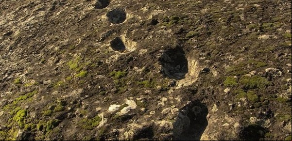 Las huellas "del diablo" que quedaron grabadas en un volcán hace miles de años