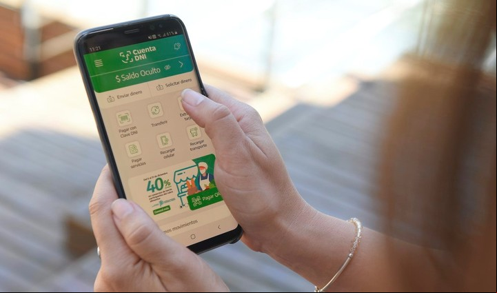 Cuenta DNI, la app que reintegra $2.000 cada mes del gasto en recargas. Foto: Bapro.