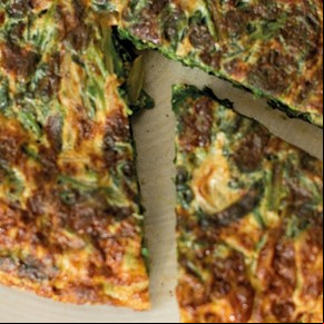 Tortilla de espinaca y zapallitos