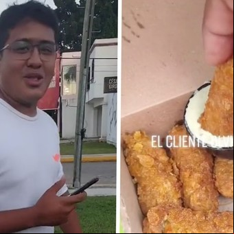 El repartidor que se comió el pedido del cliente porque no le dio propina: "Me olvidé de sus papas"