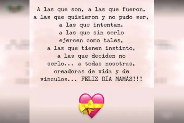 El posteo de Georgina Rodríguez por el Día de las Madres. Foto: Instagram.