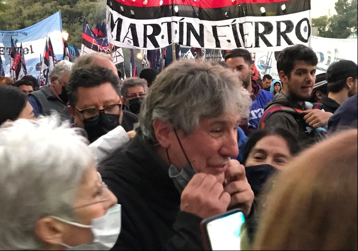 Amado Boudou en un acto K contra la Corte Suprema de Justicia. Foto Rafael Mario Quinteros
