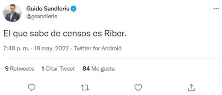 La broma de Guido Sandleris sobre River y el Censo 2022.