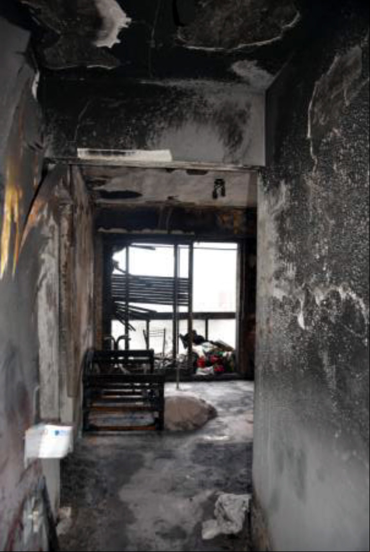 Imágenes de cómo quedó el departamento de Pettinato. Foto: Fuentes judiciales