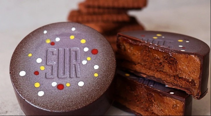 El alfajor de Chocotorta de Sur Chocolate que se vende en Londres.