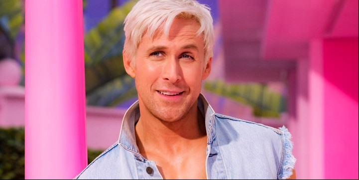 Ryan Gosling y su versión de Ken. Foto @wbpictures