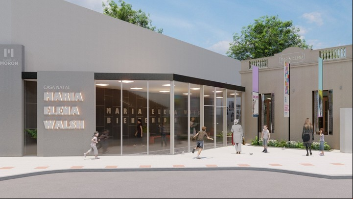 Así quedaría la Casa Cultural María Elena Walsh en Villa Sarmiento, Morón. Zonales Oeste Junio 2022