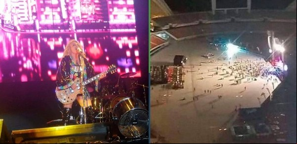 Paulina Rubio dio un recital en un estadio semi desierto a pesar de que regalaban entradas