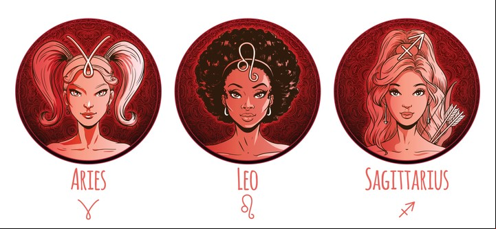 Los tres signos del elemento Fuego son Aries, Leo y Sagitario. Foto: iustración Shutterstock.