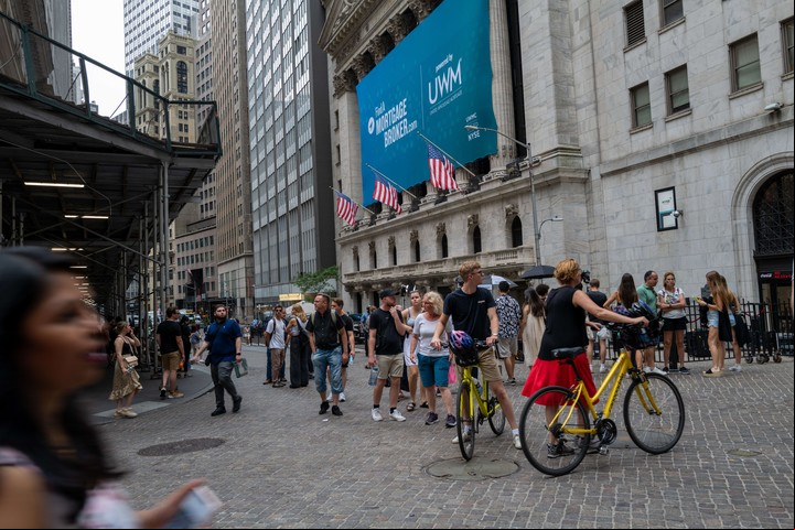 Fachada de la Bolsa de Wall Street. Foto AFP.
