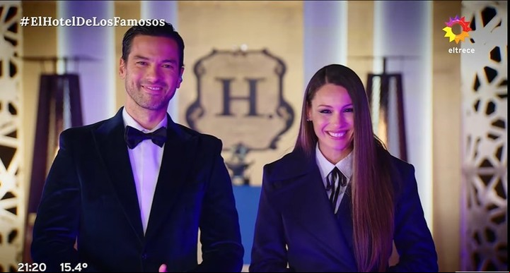 Pampita y El Chino Launis se preparan para la segunda temporada de "El Hotel de los Famosos". Foto captura de TV