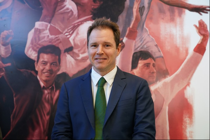 Brito, presidente de River. (Juano Tesone)
