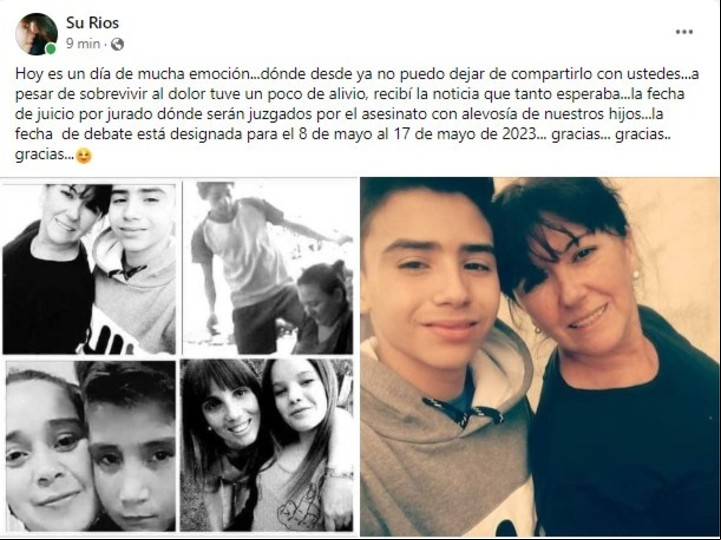 El posteo de las familias de las víctimas de la Masacre de Monte tras el anuncio de la fecha del juicio oral contra 23 policías.