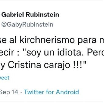 "Sumarse al kirchnerismo sería como decir 'soy un idiota'": el tuit de Gabriel Rubinstein que se hizo viral al incorporarse al Gobierno
