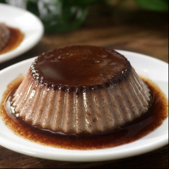 Flan de chocolate al microondas