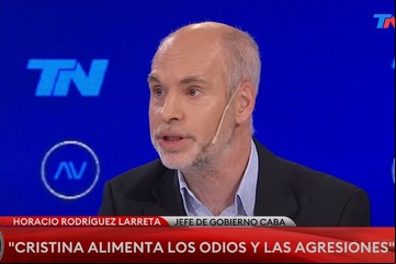 Horacio Rodríguez Larreta contra Cristina Kirchner: "Cada vez que habla alimenta odios, divisiones y agresiones"