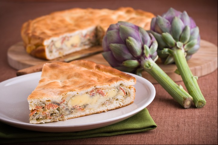 Tarta de alcaucil. Foto: Shutterstock