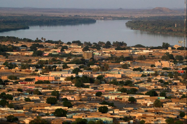 El río Nilo, en la ciudad de Karima, en Sudán. Foto: AFP