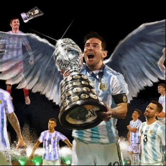 A poco del Mundial de Qatar: momentos históricos del fútbol se convierten en obras de arte digital