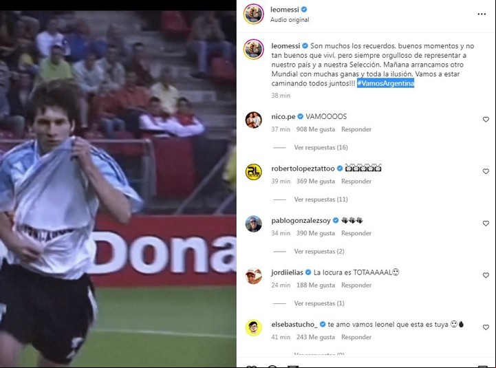 El posteo de Lionel Messi. Captura.