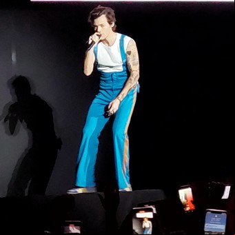 Harry Styles encendió a sus fans con su primer River y pidió aplausos para Messi