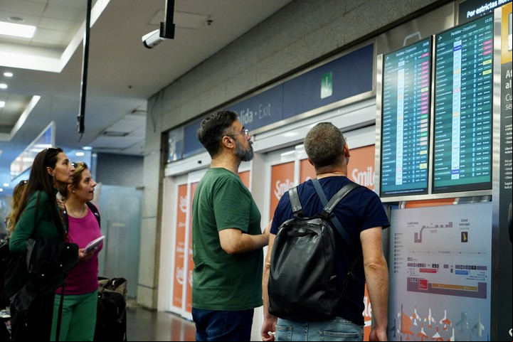En Aeroparque. Foto: Rafael Mario Quinteros