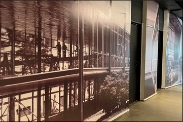 Un mural histórico que narra la Argentina próspera de los años 60