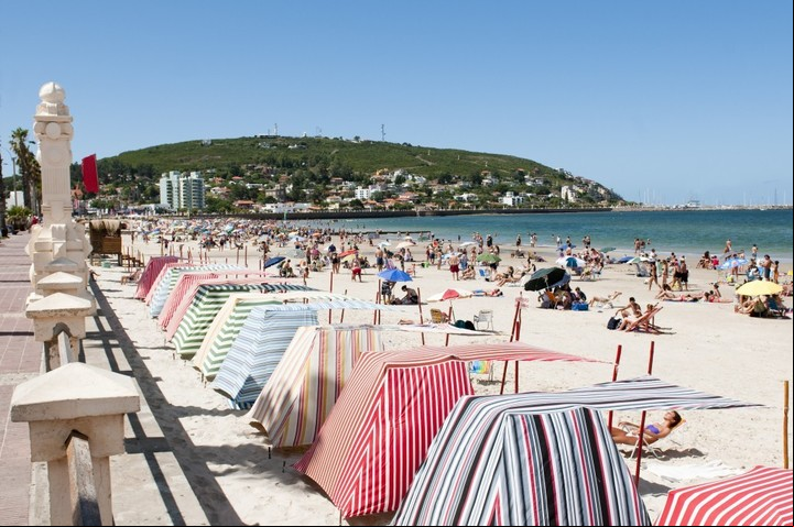 La playa de Piriápolis, en Uruguay.