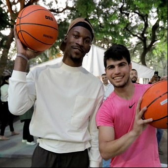 Jimmy Butler en el Argentina Open: una estrella de la NBA que disfrutó del show de Carlos Alcaraz
