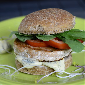 Hamburguesa de salmón
