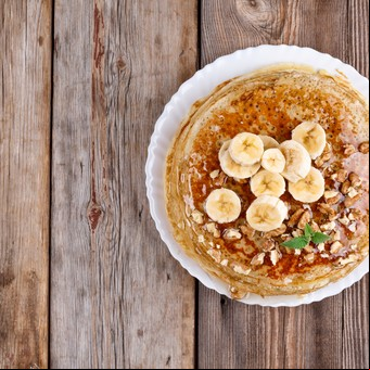 Panqueque de avena y banana