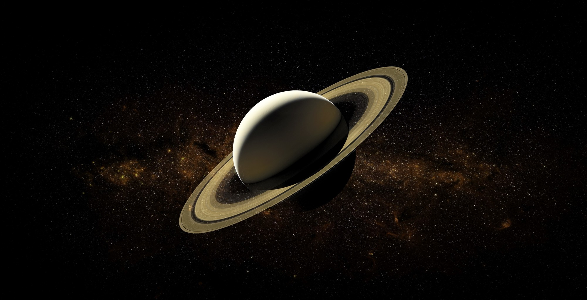 Saturno y Neptuno volverán a hacer conjunción en el último eclipse de 2025. Foto: ilustración Shutterstock.