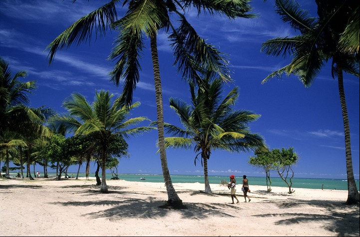 Las playa de Porto Seguro, en Brasil.