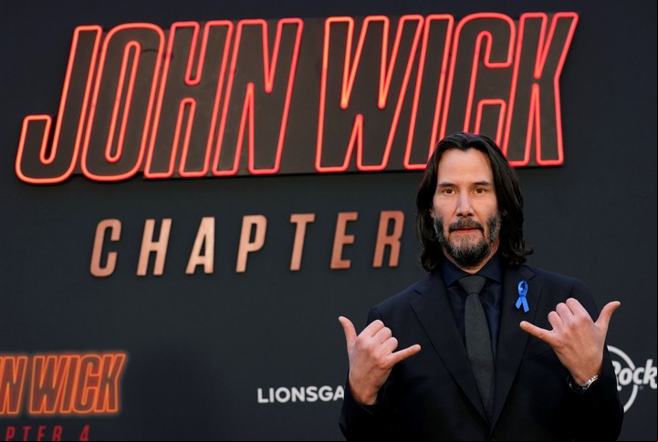 Keanu Reeves, en el esrteno de "John Wick 4", un sicario con muchos seguidores. Foto: AP/Chris Pizzello
