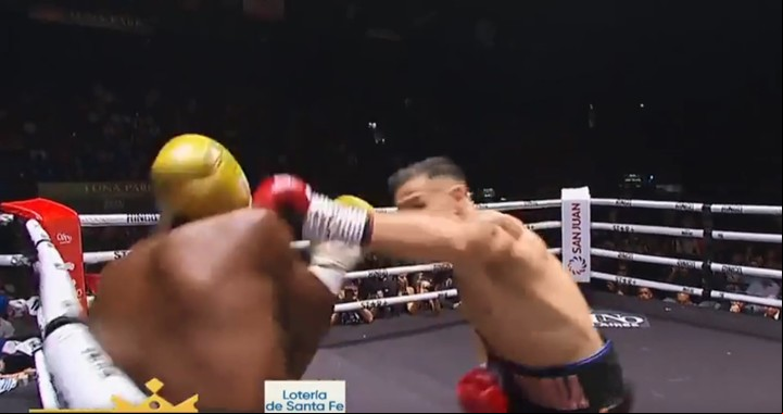 El excampeón argentino Sergio "Maravilla" Martínez con una rápida victoria por nocaut. Foto Telam