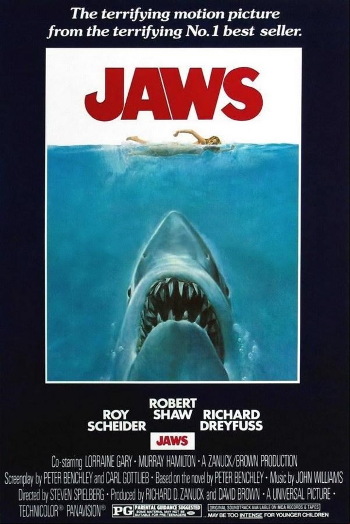 Afiche de la película Tiburón, estrenada en 1975. Foto: Archivo Clarín.